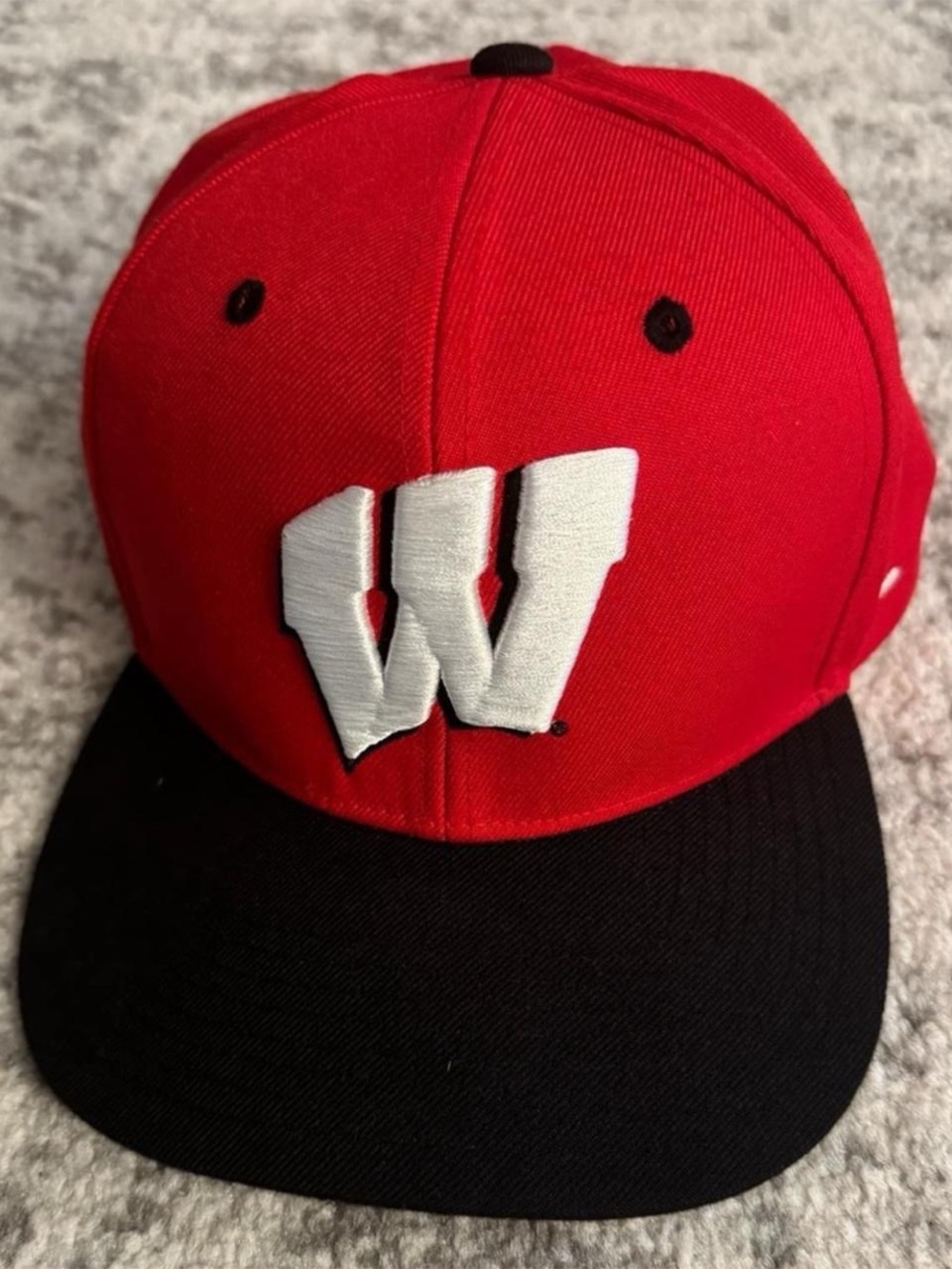 Zephyr Wisconsin Badgers Red SnapBack Hat
